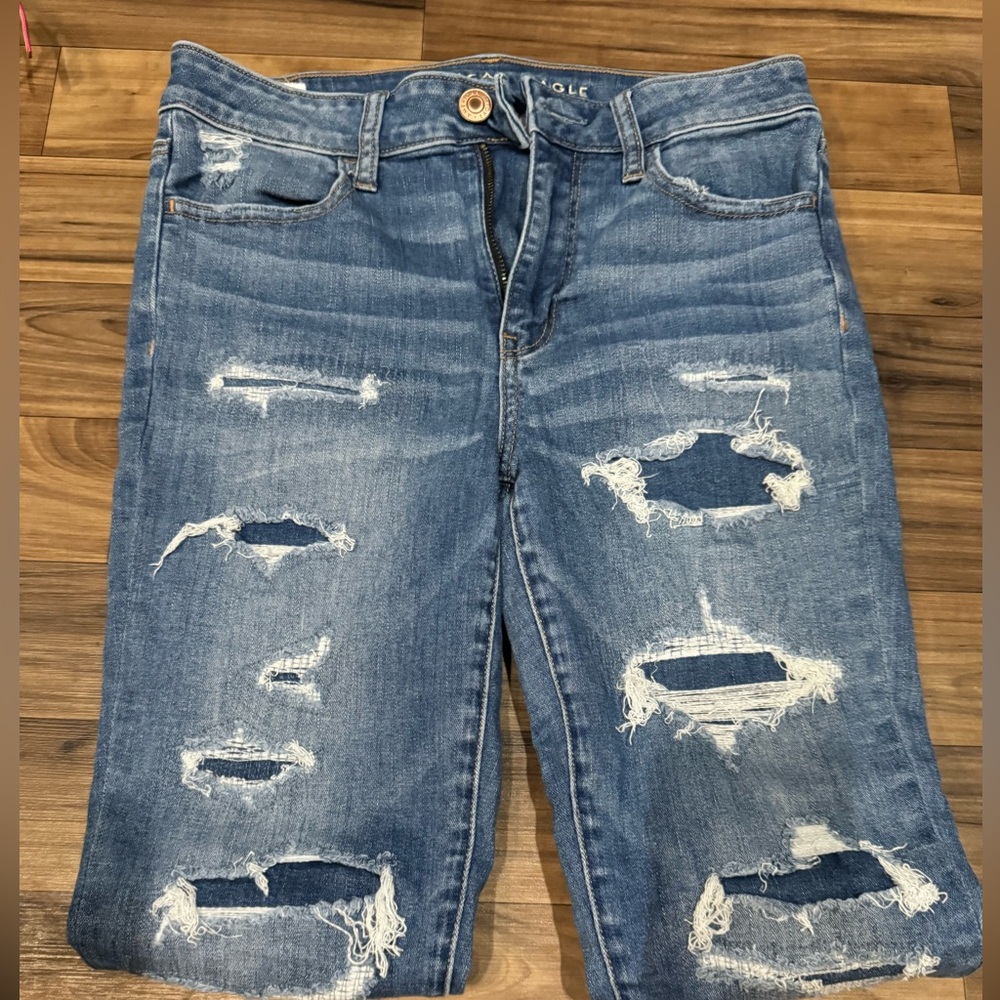 American eagle super stretch jeans for women.